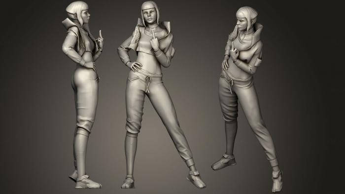 Figurines of girls (STKGL_0276) 3D model for CNC machine